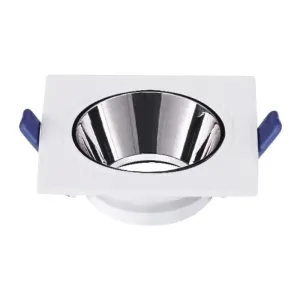 ACK Beyaz Platin Reflektörlü Kare Sıva Altı Led Spot Kasası AH03-08030