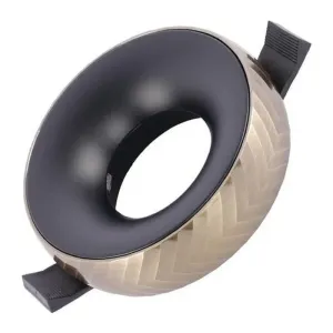 ACK Bronz Reflektörlü Siyah Yuvarlak Spot Çerçevesi AH03-04122