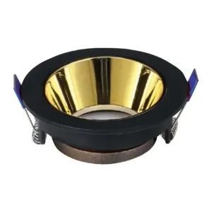 ACK Gold Reflektörlü Siyah Yuvarlak Spot Kasası AH03-08221