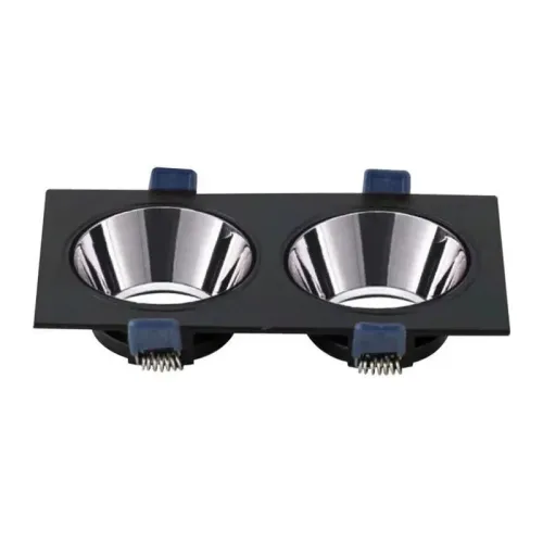 ACK Platin Reflektörlü Çift Yuvarlak Spot Kasası AH03-08331