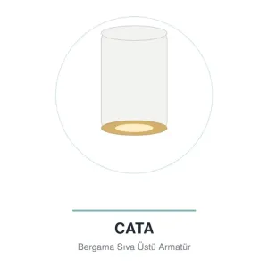 Cata Bergama Beyaz - Platin Dekoratif Armatürü CT-5420B