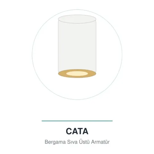 Cata Bergama Beyaz - Platin Dekoratif Armatürü CT-5420B