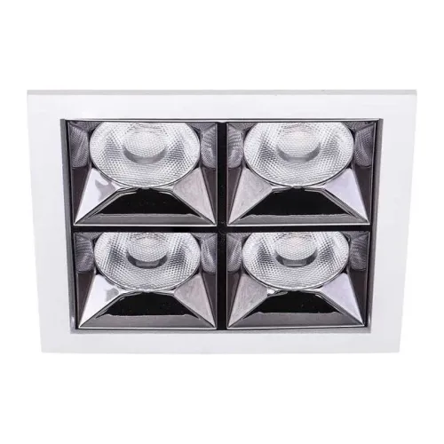 Jupiter Beyaz Gunmetal 4'lü Kare Spot LS495 S