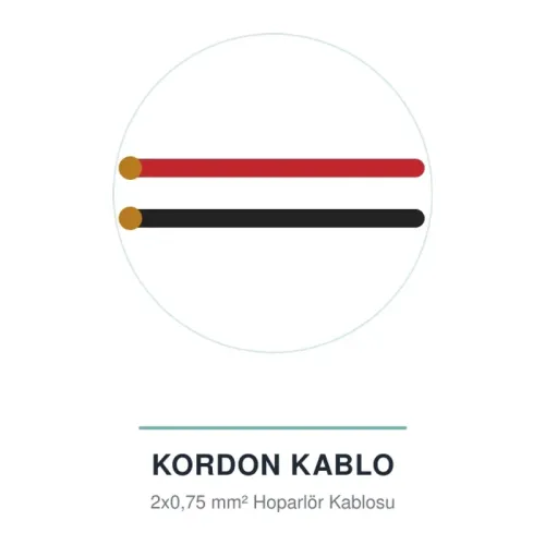 Kordon Bakır Kablo 2x0,75 mm²