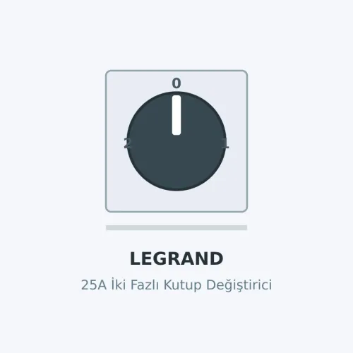 Legrand 25A İki Fazlı Kutup Değiştirici 1-0-2