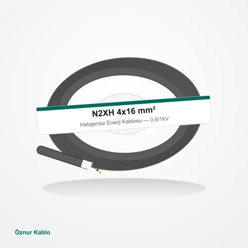 Öznur Kablo N2XH 4x16mm² Halojensiz Enerji Kablosu 50m