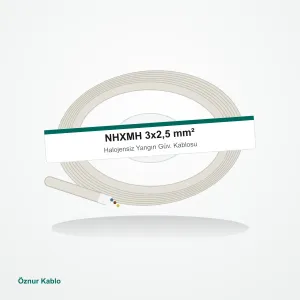Öznur Kablo NHXMH 3x2,5mm² Halojensiz Yangın Güvenlik Kablosu 100m