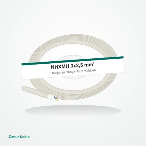 Öznur Kablo NHXMH 3x2,5mm² Halojensiz Yangın Güvenlik Kablosu 100m