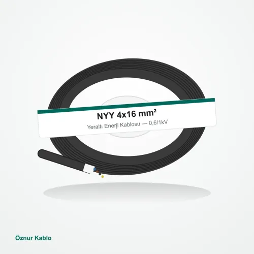 Öznur Kablo NYY 4x16mm² Yeraltı Enerji Kablosu 50m