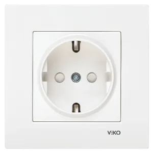 Viko Karre Çocuk Korumalı Topraklı Priz Beyaz 90967042