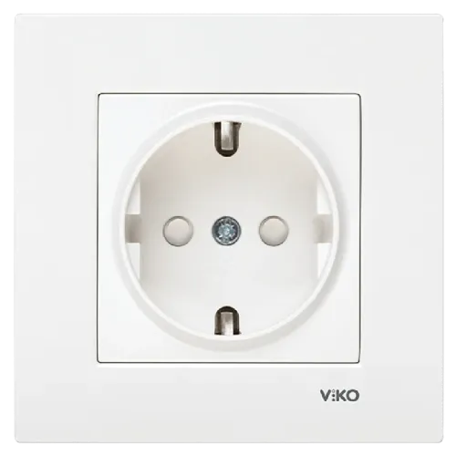 Viko Karre Çocuk Korumalı Topraklı Priz Beyaz 90967042