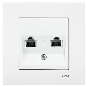 Viko Karre Data-Numeris Telefon Prizi Beyaz RJ45 CAT6 RJ11 90967081