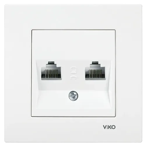 Viko Karre İkili Data Prizi Beyaz 2xRJ45 CAT6 90967079