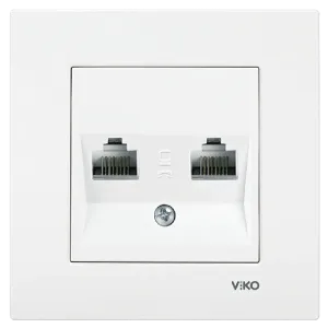 Viko Karre İkili Data Prizi Beyaz RJ45 CAT5E 90967034