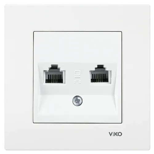 Viko Karre İkili Numeris Telefon Prizi Beyaz 2xRJ11 90967033