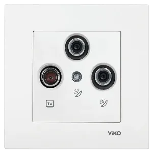 Viko Karre İkili Uydu Prizi Beyaz (SAT-SAT-TV) 90967053