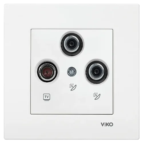 Viko Karre İkili Uydu Prizi Beyaz (SAT-SAT-TV) 90967053