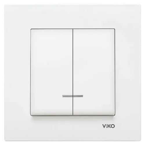 Viko Karre Işıklı Komütator Beyaz 90967050