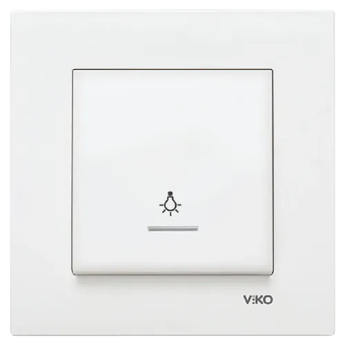 Viko Karre Işıklı Light Anahtarı Beyaz 90967014