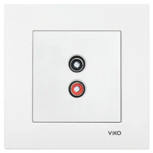 Viko Karre Müzik Yayın Hoparlör Prizi Beyaz 90967037