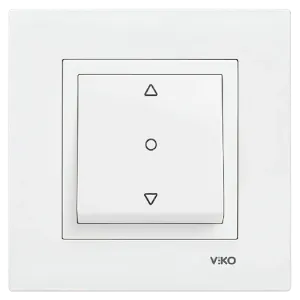 Viko Karre Tek Düğmeli Jaluzi Kumanda Anahtarı Beyaz 90967072