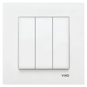 Viko Karre Üçlü Anahtar Beyaz 90967068