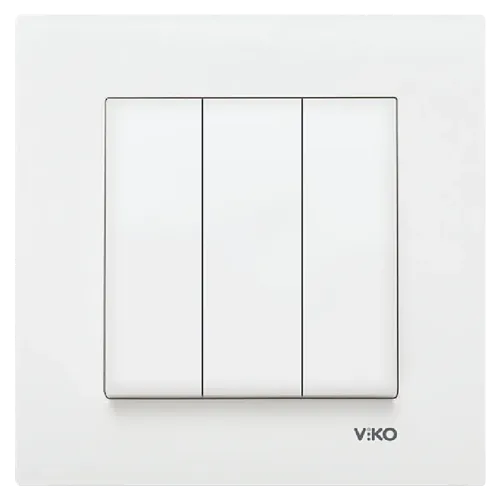 Viko Karre Üçlü Anahtar Beyaz 90967068